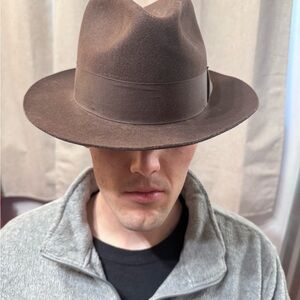 Brown Fedora Hat by Scala